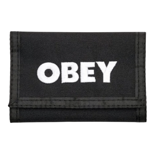 OBEY BOLD LOGO TRIFOLD WALLET - Boutique Homies