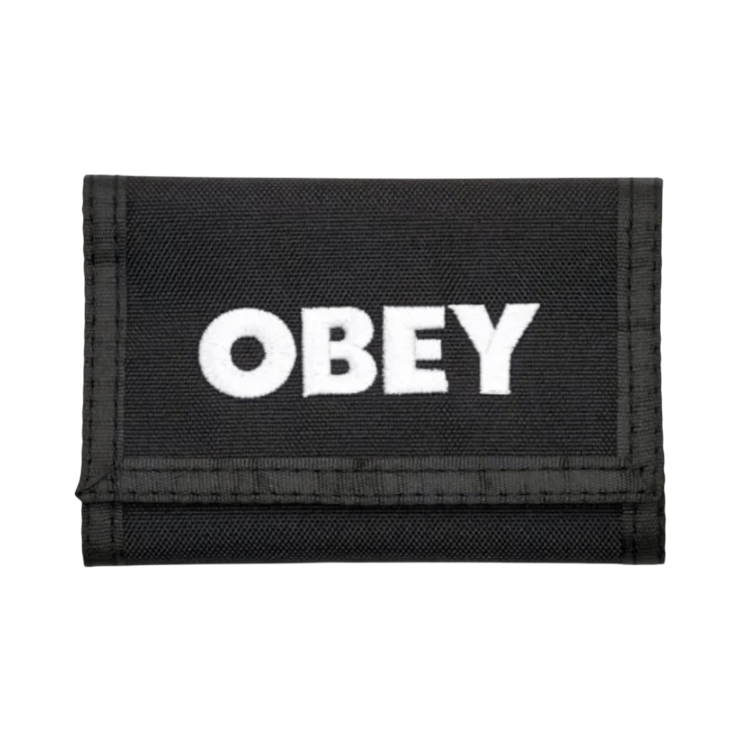OBEY BOLD LOGO TRIFOLD WALLET - Boutique Homies