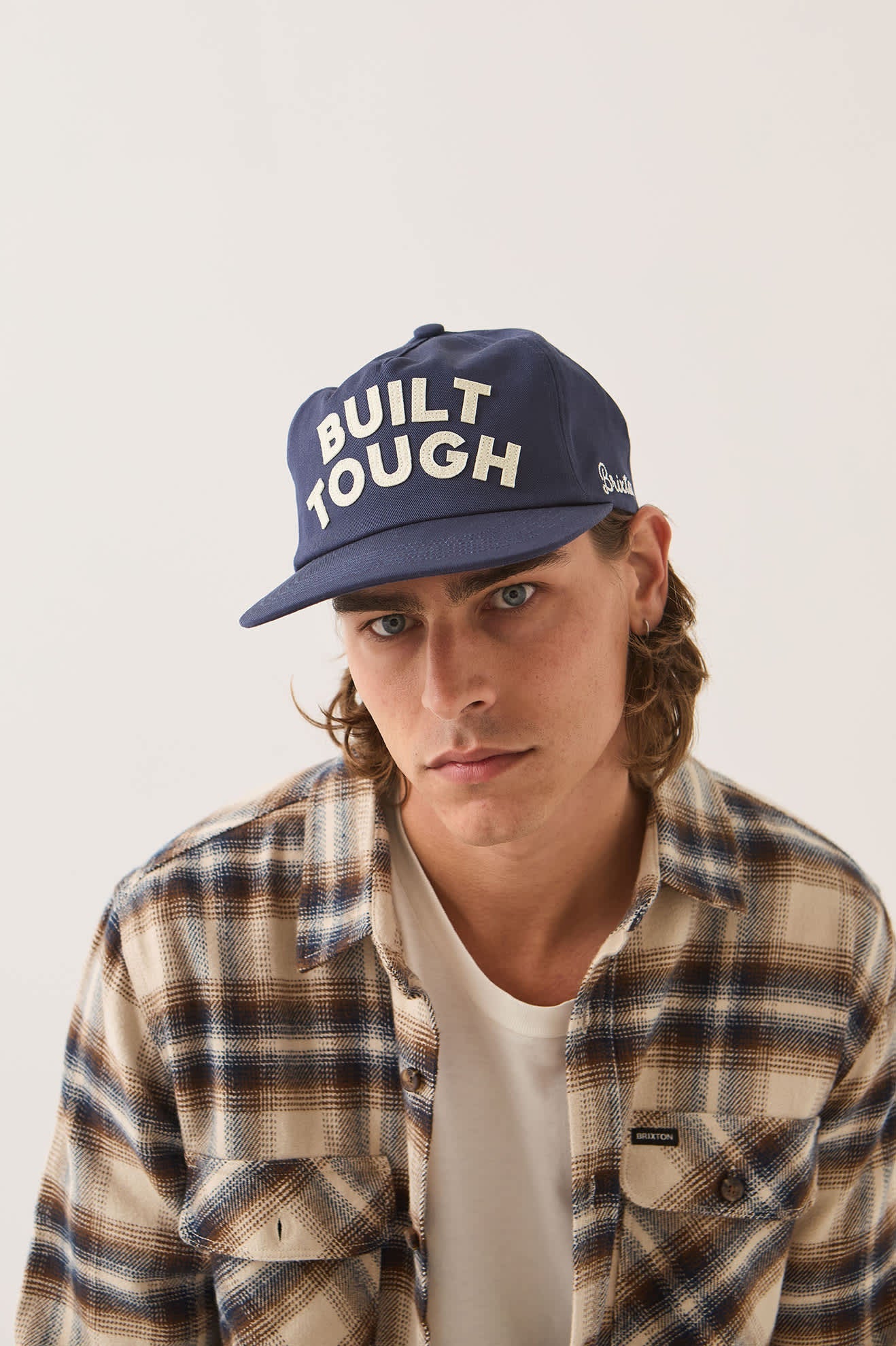 BRIXTON X FORD BUILT TOUGH SNAPBACK - American Navy/Wimbledon White