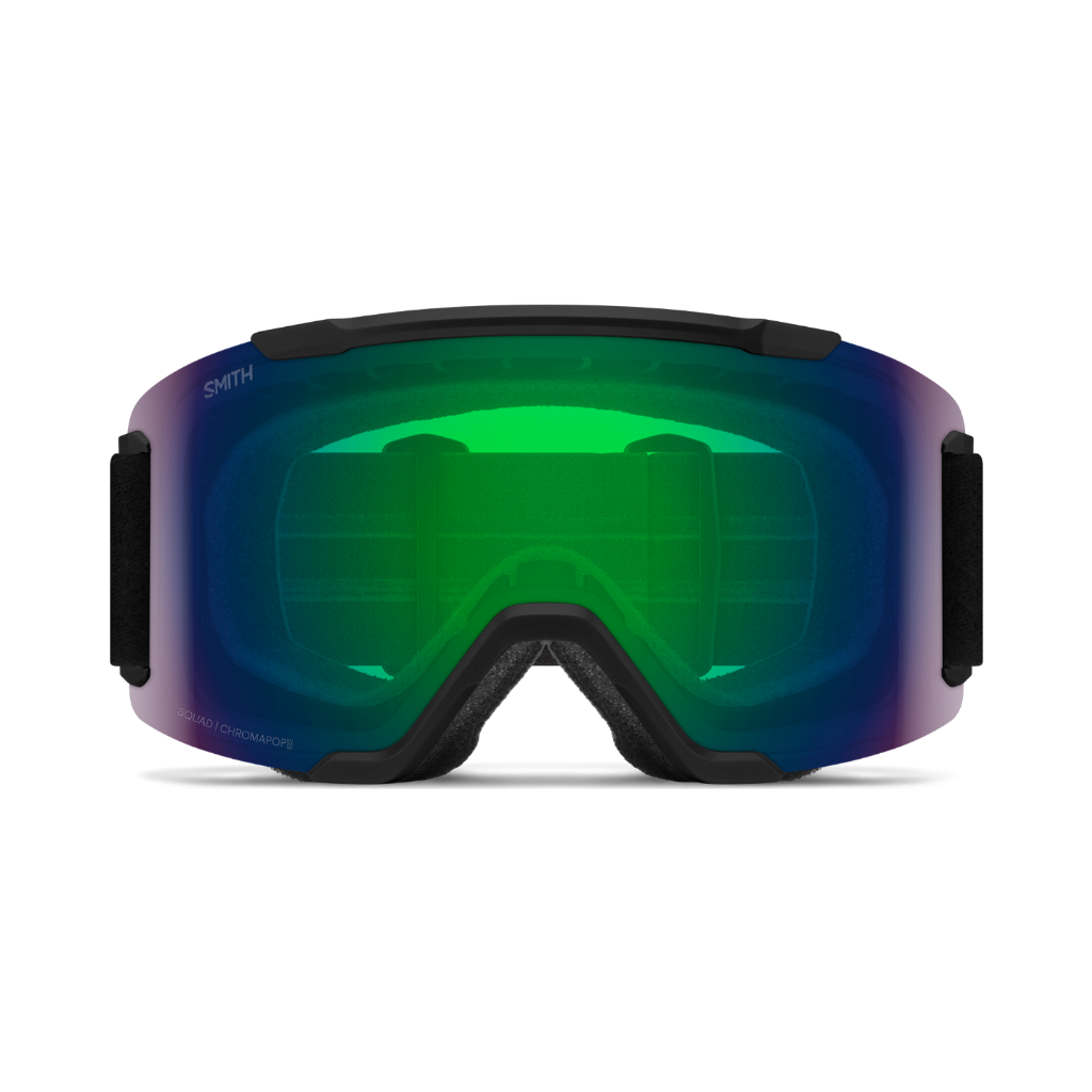 SMITH SQUAD GOGGLE BLACK ChromaPop Everyday Green Mirror - HOMIES
