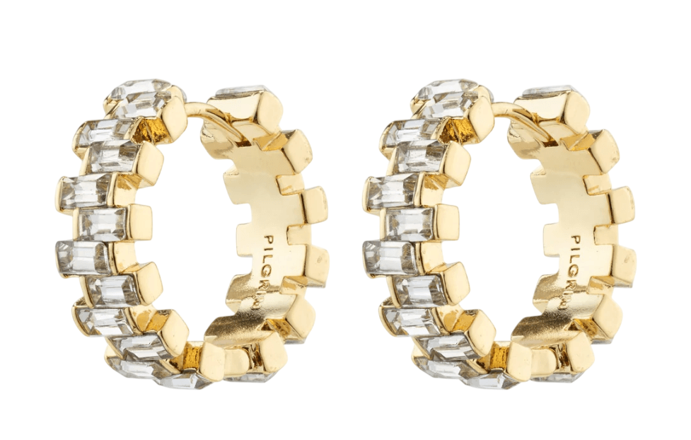 PILGRIM CREATE RECYCLED CRYSTAL HOOP EAR - Boutique Homies