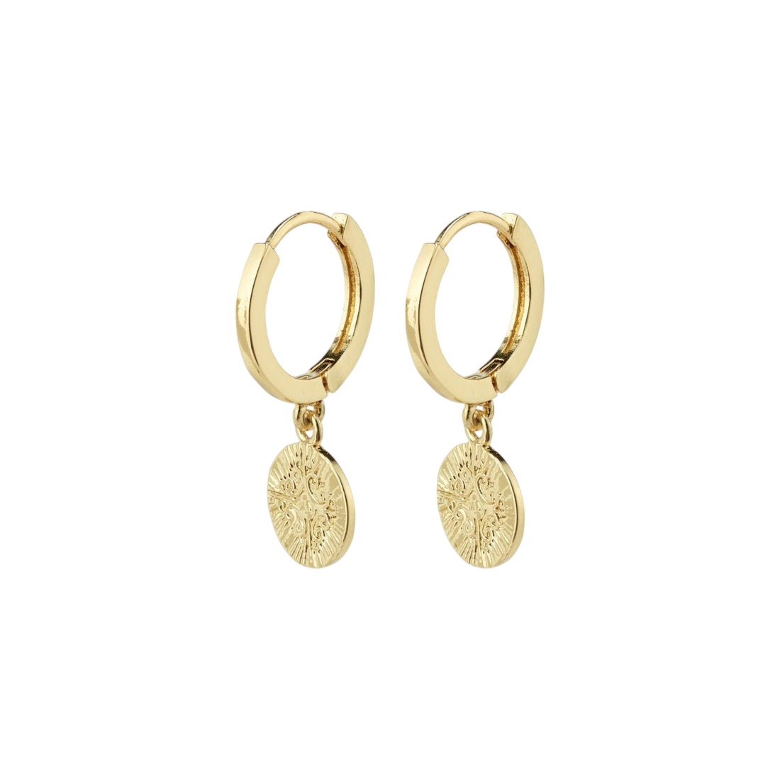 PILGRIM NOMAD COIN HUGGIE HOOP EARRINGS
