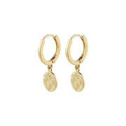 PILGRIM NOMAD COIN HUGGIE HOOP EARRINGS