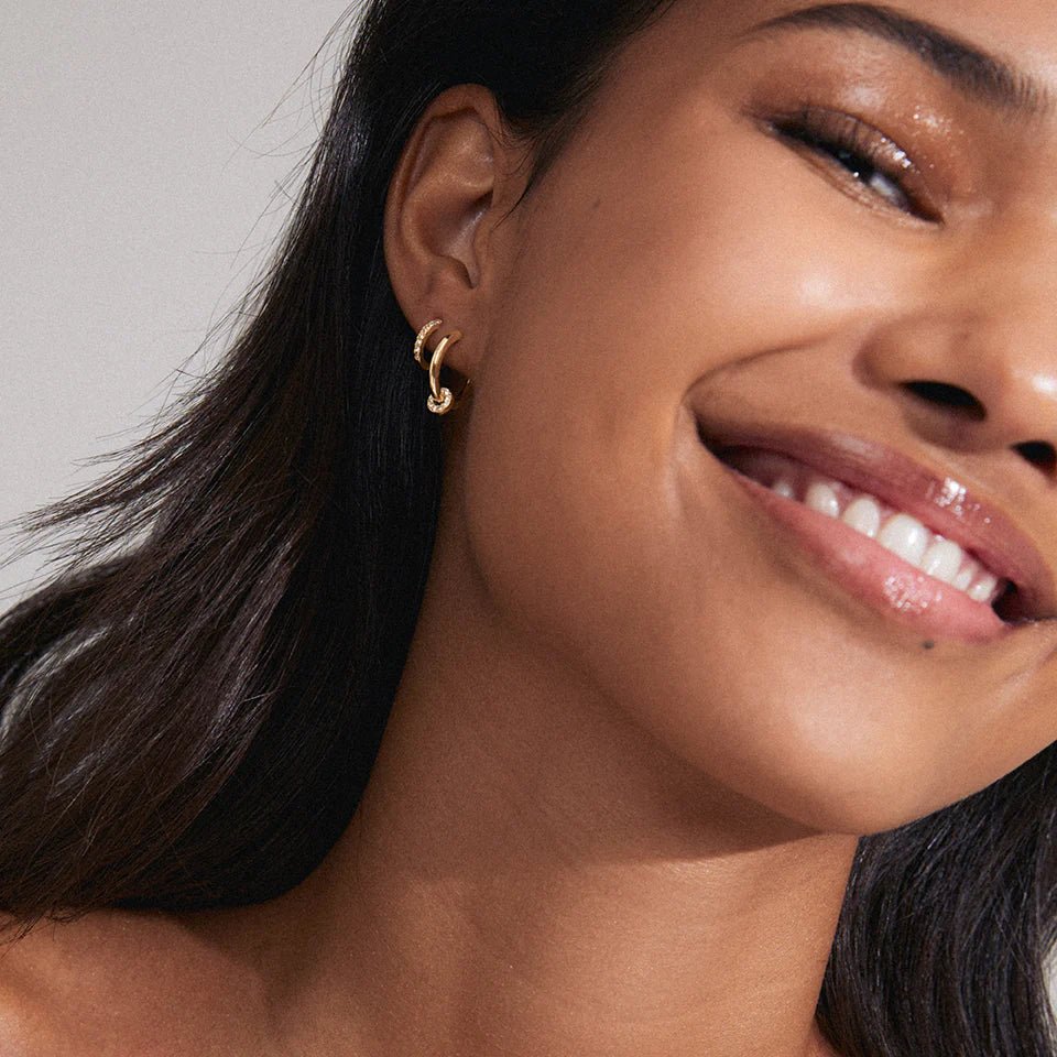 PILGRIM SCOTTIE RECYCLED EARRINGS 2 - IN - 1 SET - Boutique Homies