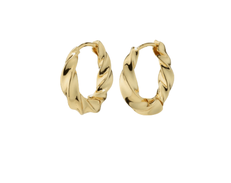 PILGRIM SMALL SWIRL HOOP EARRINGS TAFFY - Boutique Homies