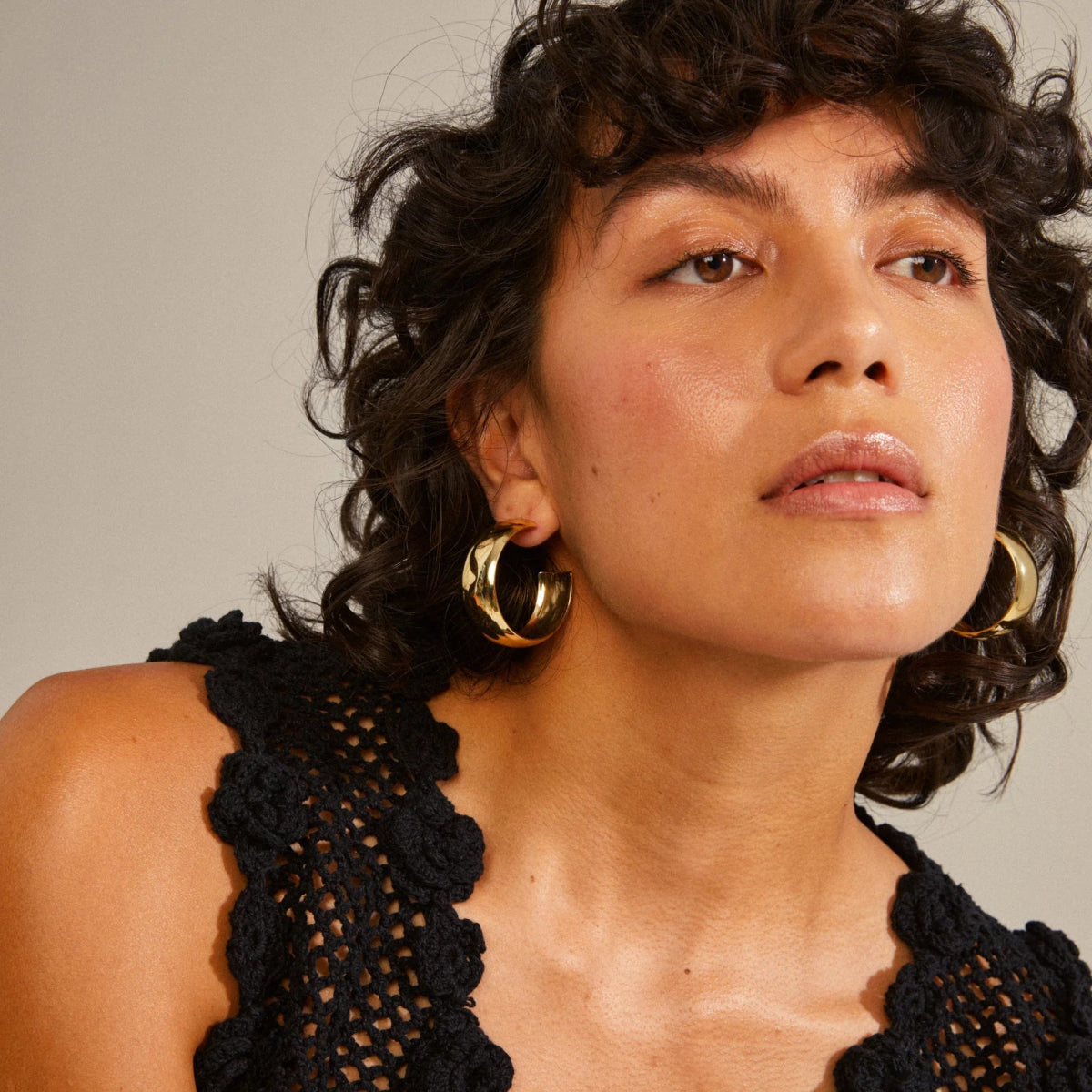 PILGRIM W NAIA RECYCLED MEGA CHUNKY HOOPS - Boutique Homies
