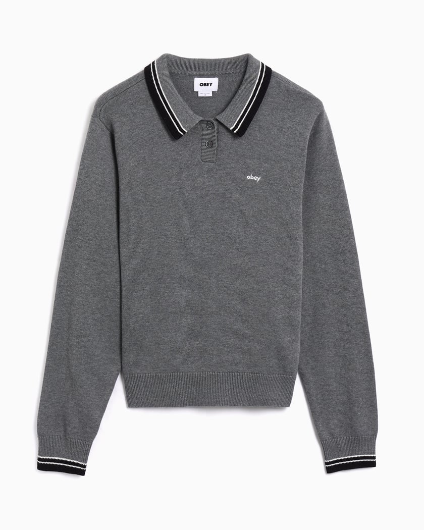 OBEY W GOALIE POLO SWEATER