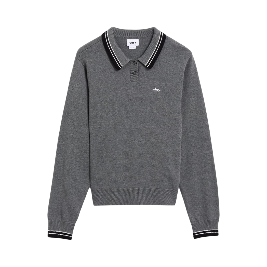 OBEY W GOALIE POLO SWEATER