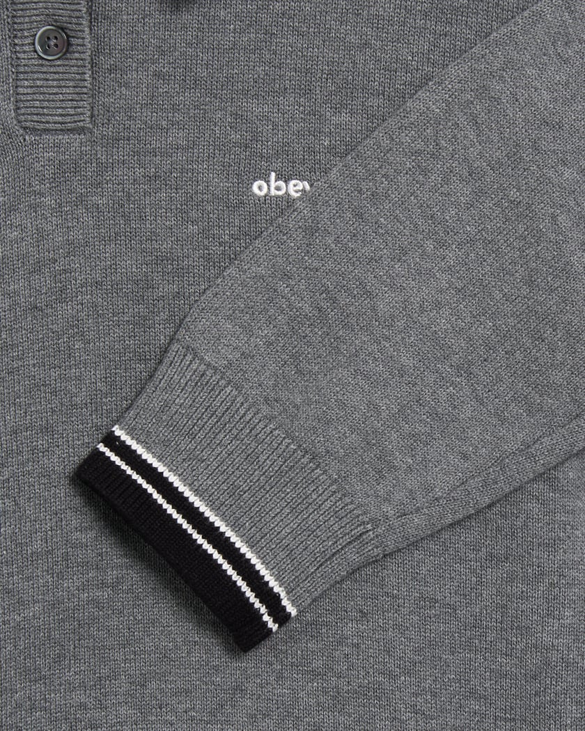 OBEY W GOALIE POLO SWEATER