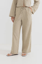 RHYTHM W LUCA CHECKED DRAWSTRING PANT