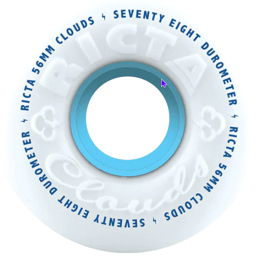 RICTA WHEELS CLOUDS 78A 60MM WHT - Boutique Homies