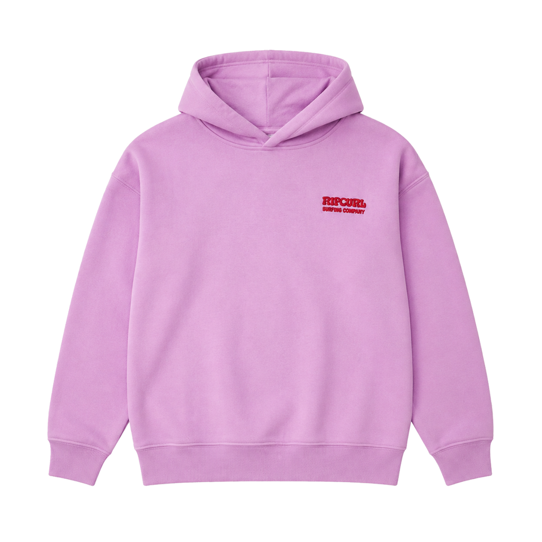 RIP CURL G Surf Puff Hood Bright Lilac - flat lay