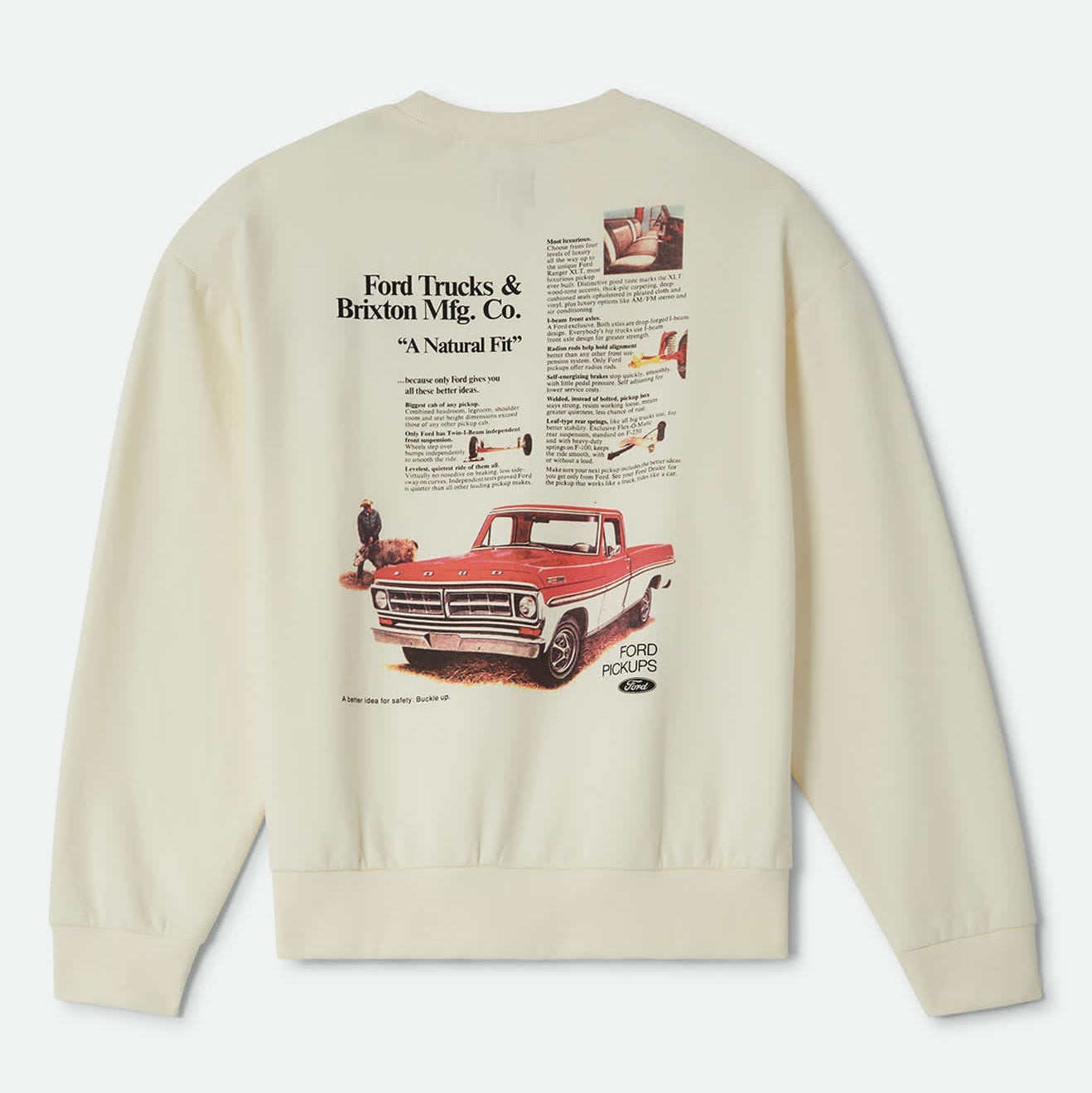 BRIXTON FORD 71 PICKUP CREW FLEECE
