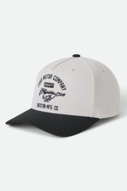 BRIXTON X FORD MUSTANG SNAPBACK - Wimbledone White/Burnt Rubber