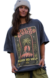 NOTICE THE RECKLESS SEND NO HELP OVERSIZED TEE