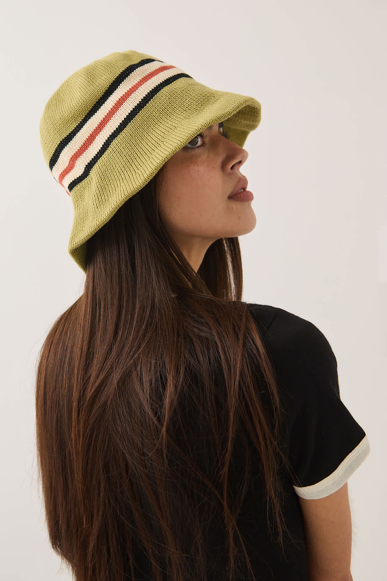 Brixton W Redding Knit Packable Hat Green Multi Stripe - vue 4