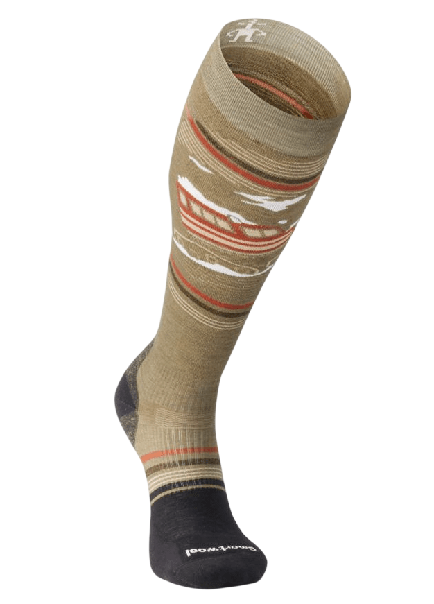 SMARTWOOL M SNOWBOARD TARGETED CUSHION PISTE MACH OTC SOCKS - Boutique Homies