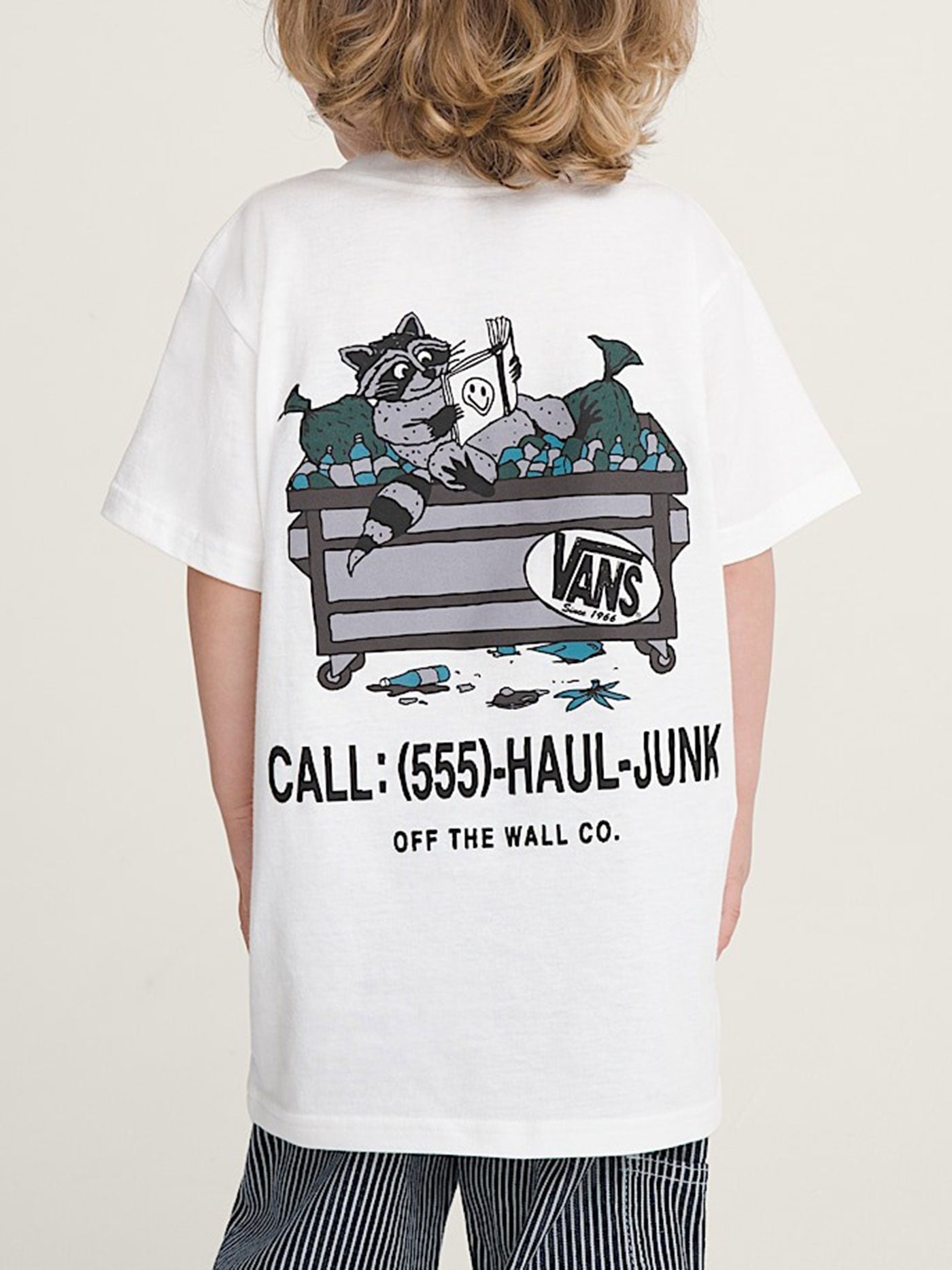 VANS Y DUMPSTER RACCOON SS TEE Green Balsam - Vue 2