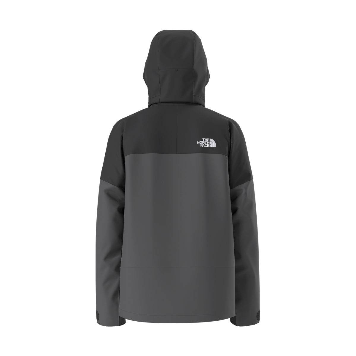 The North Face Chakal gris anthracite et noir, vue de dos