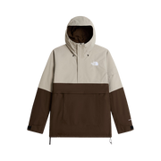 The North Face Evryday Anorak Stone Slab et Dark Chestnut, vue de face avec capuchon