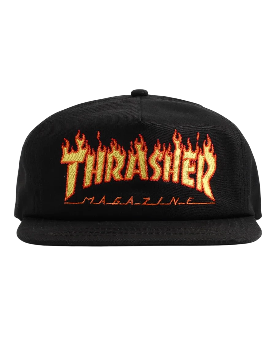 THRASHER EMBROIDERED FLAME LOGO MESH CAP - Boutique Homies