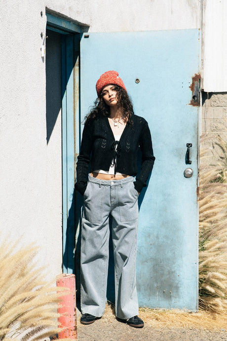 BRIXTON W CROPPED POINTELLE TIE CARGIDAN 
