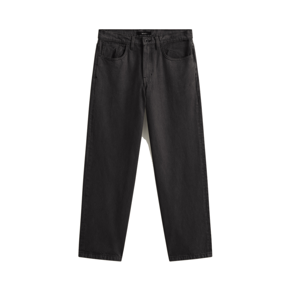 Vans Check-5 Loose Black Rinse, vue de face à plat.