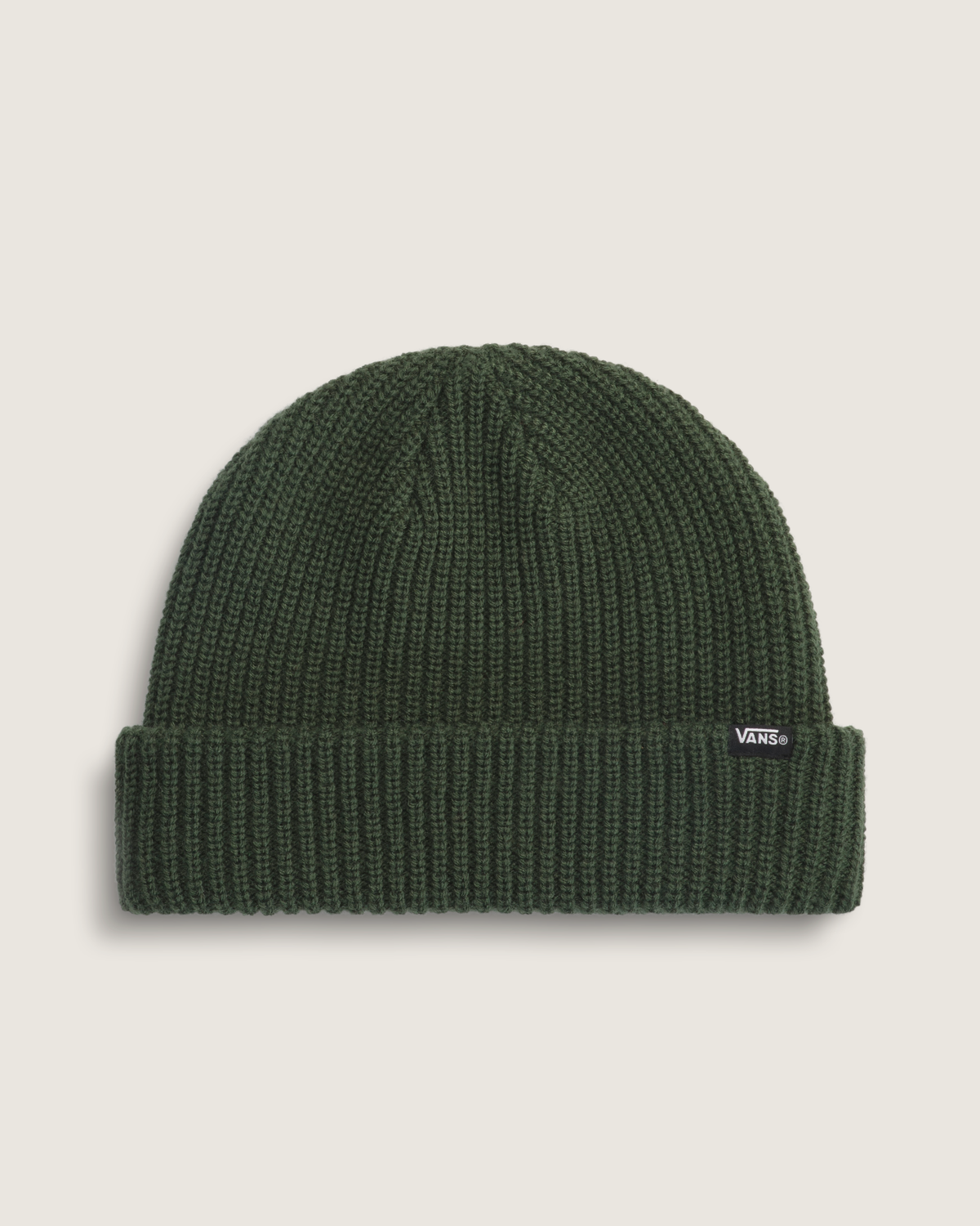Vans Core Basic Cuff Oil Green, vue de face avec revers.