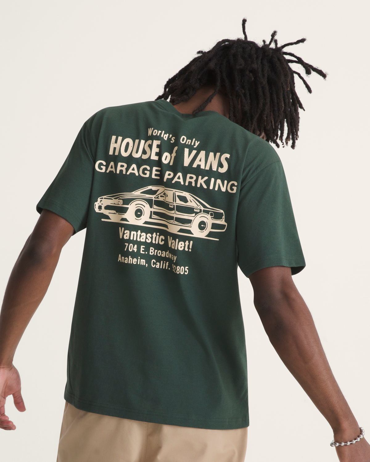 Vans Valet Oil Green, vue de dos portée.