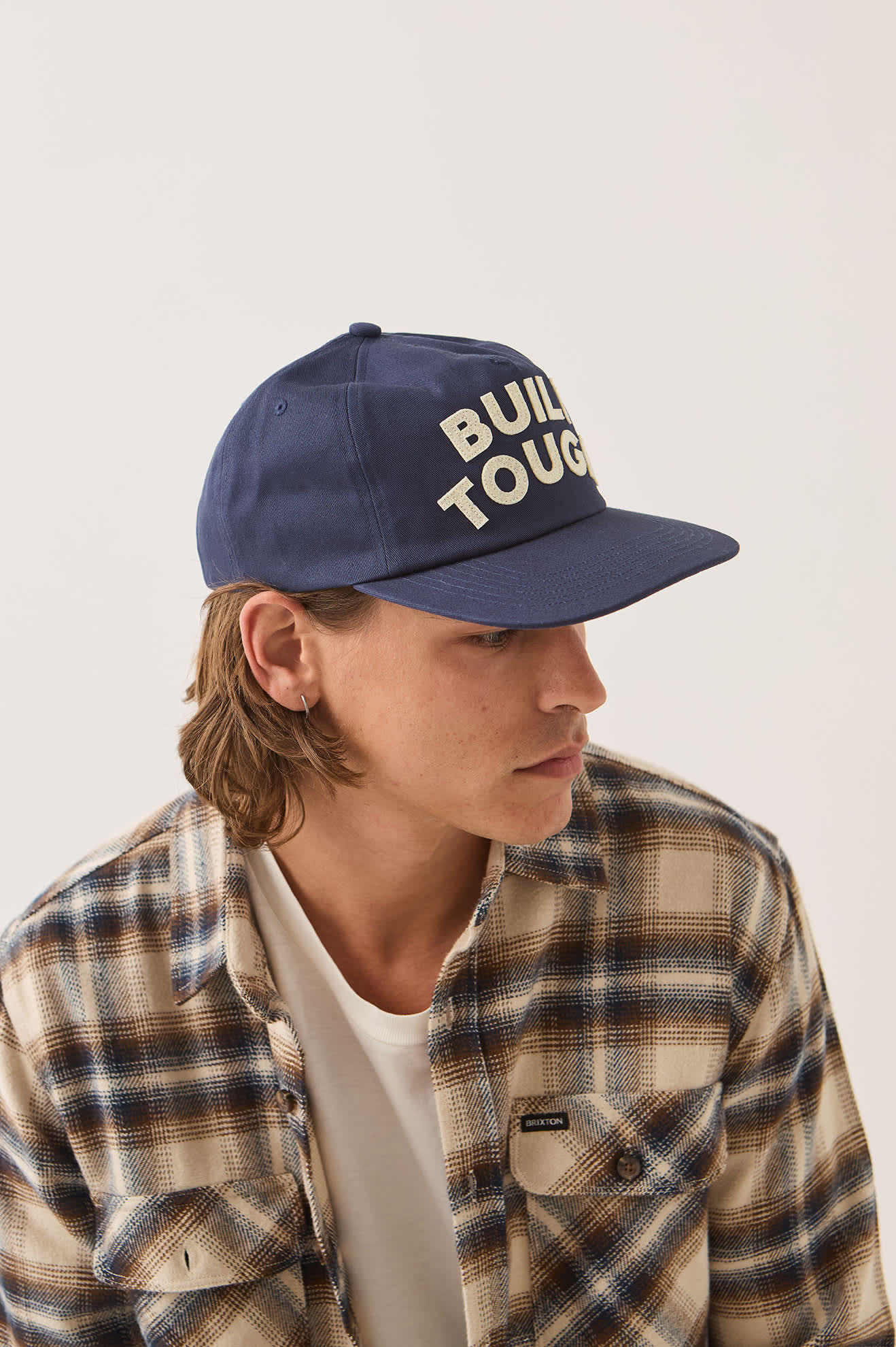 BRIXTON X FORD BUILT TOUGH SNAPBACK - American Navy/Wimbledon White