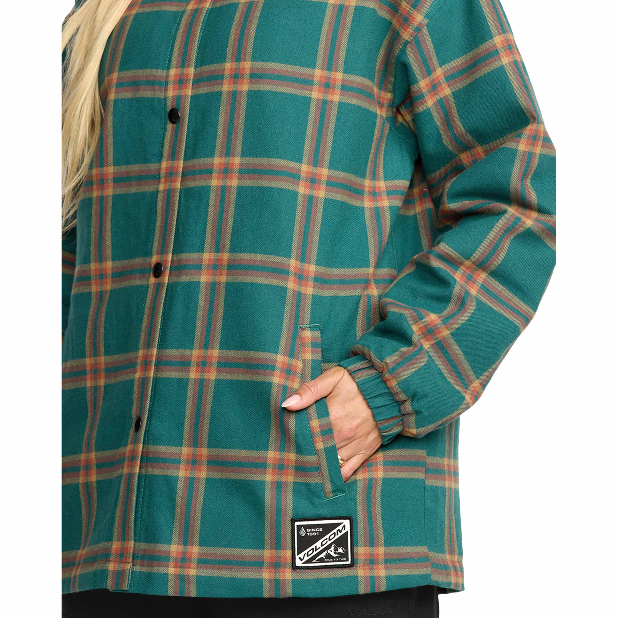 VOLCOM W INS RIDING FLANNEL JACKET