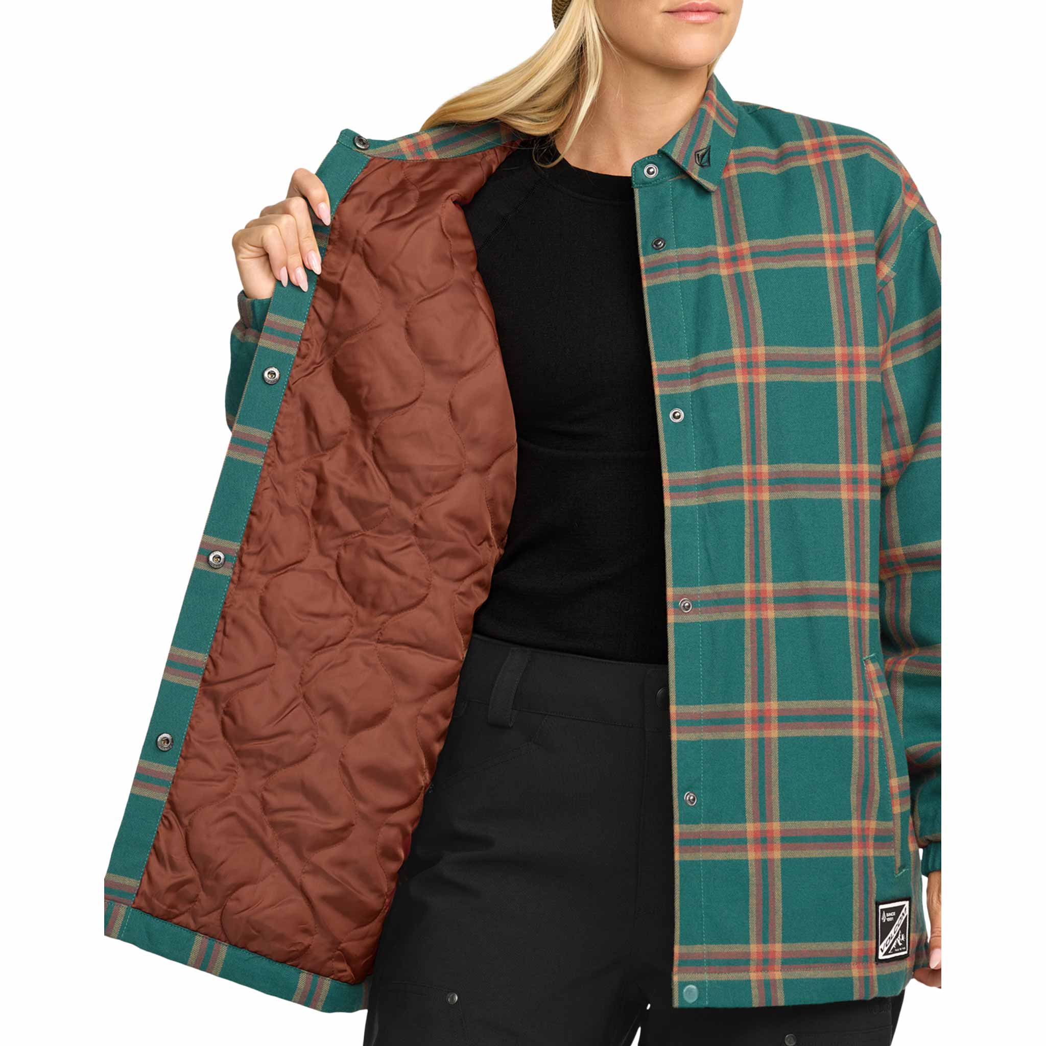 VOLCOM W INS RIDING FLANNEL JACKET