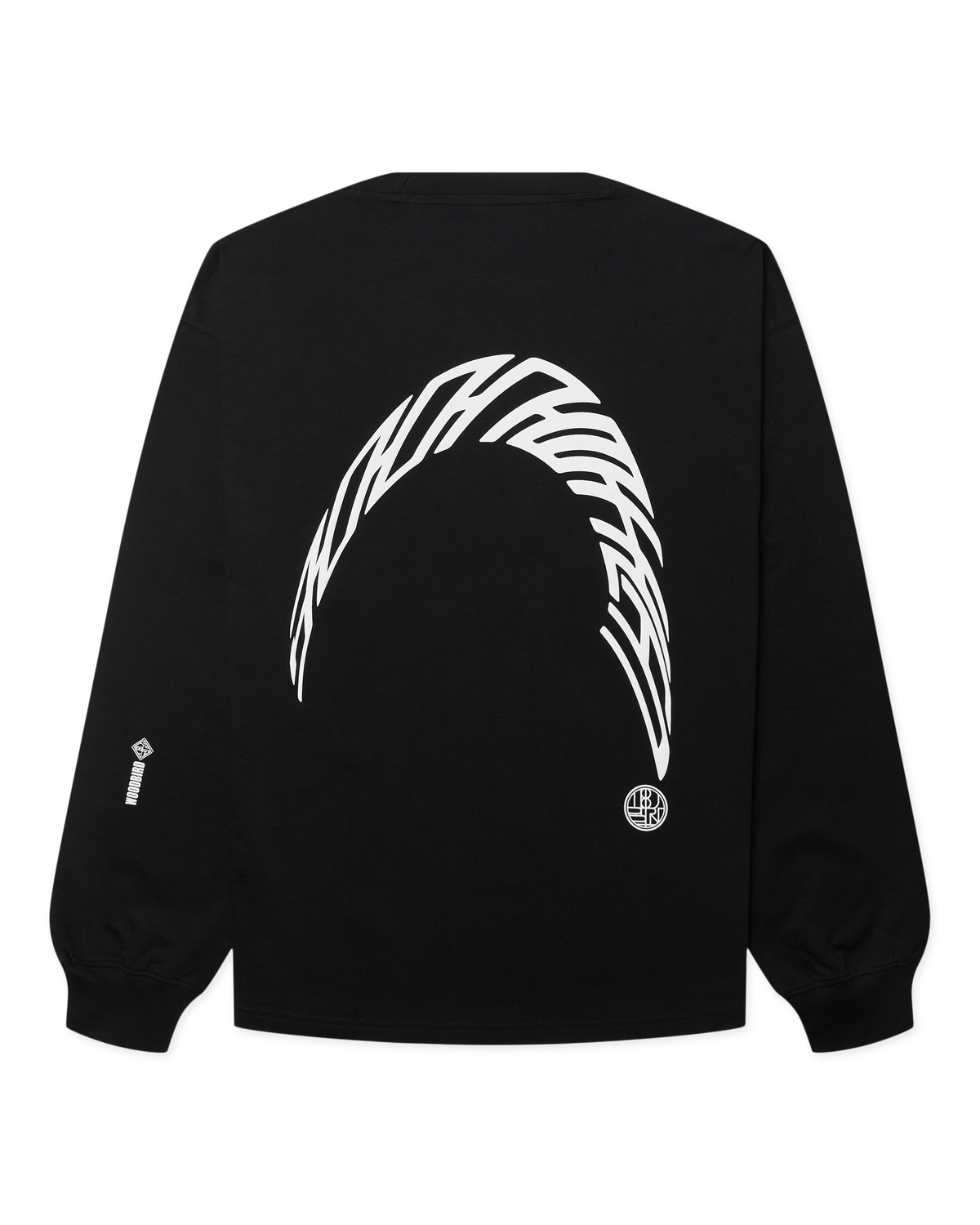 Woodbird Beam LS Warp Tee — noir — photo originale 4