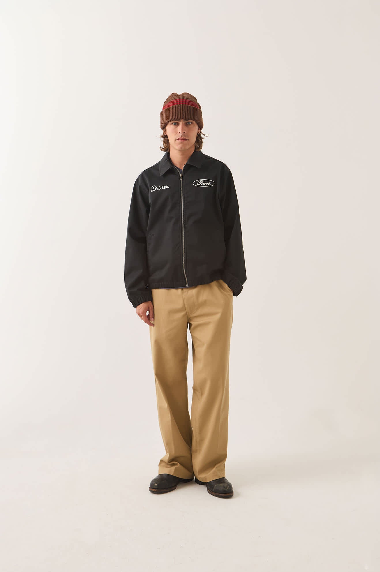 BRIXTON X FORD BUILT TOUGH HARRINGTON JACKET - Burnt Rubber