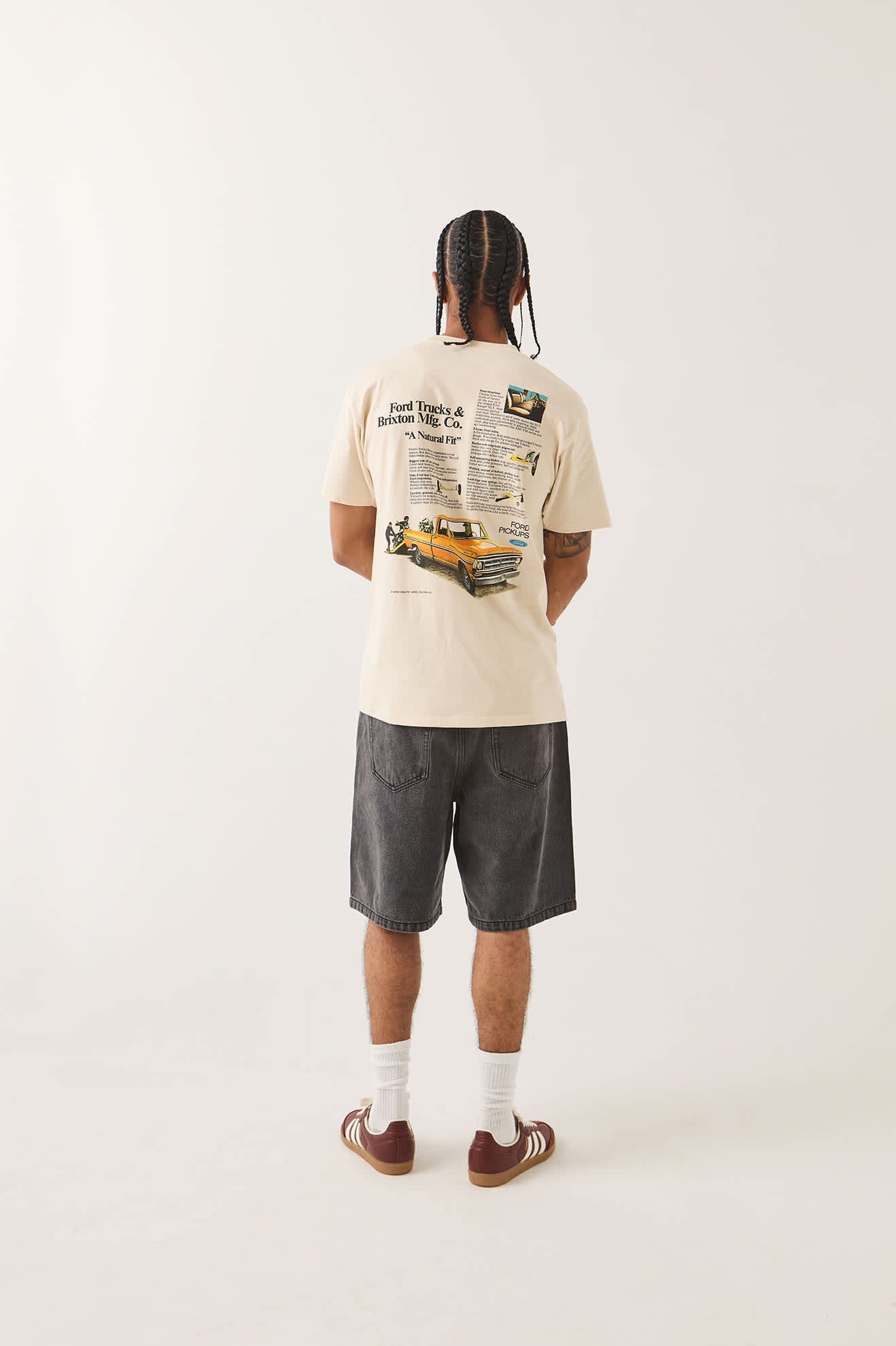 BRIXTON X FORD 71 PICKUP S/S TEE - Wimbledon White