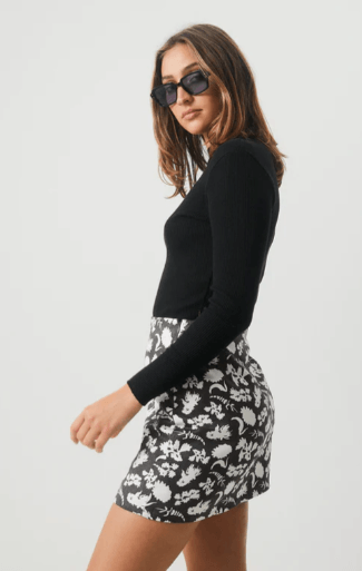 AFENDS ICONIC HEMP RIB LONG SLEEVE TOP - Boutique Homies
