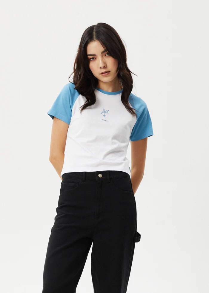 AFENDS W POSEY RAGLAN REC BABY TEE - Boutique Homies