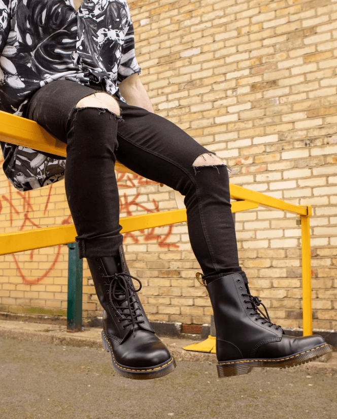 DR MARTENS M 1490 SMOOTH LEATHER MID CALF BOOTS - Boutique Homies