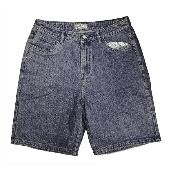 FROSTED WAVY JEANS SHORTS - Boutique Homies
