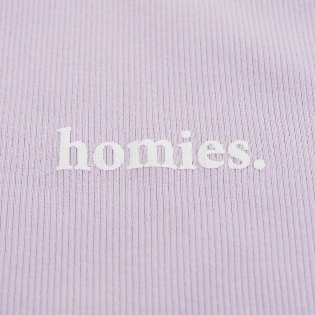HOMIES SERIF W ORGANIC CROP TOP - Boutique Homies