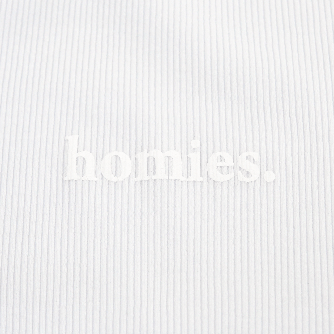 HOMIES SERIF W ORGANIC CROP TOP - Boutique Homies