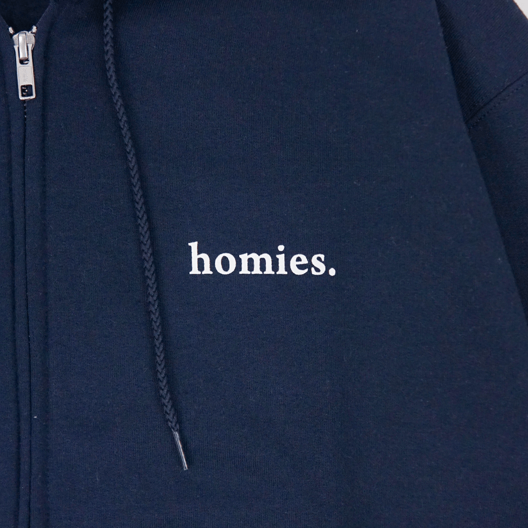 HOMIES SERIF ZIP HOODIE