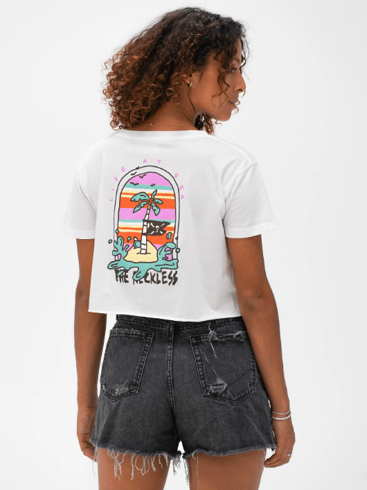 NOTICE THE RECKLESS LIFE AT SEA CROP TEE - Boutique Homies