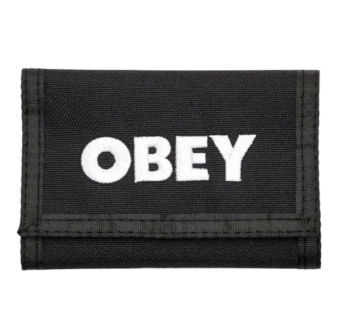 OBEY BOLD LOGO TRIFOLD WALLET - Boutique Homies