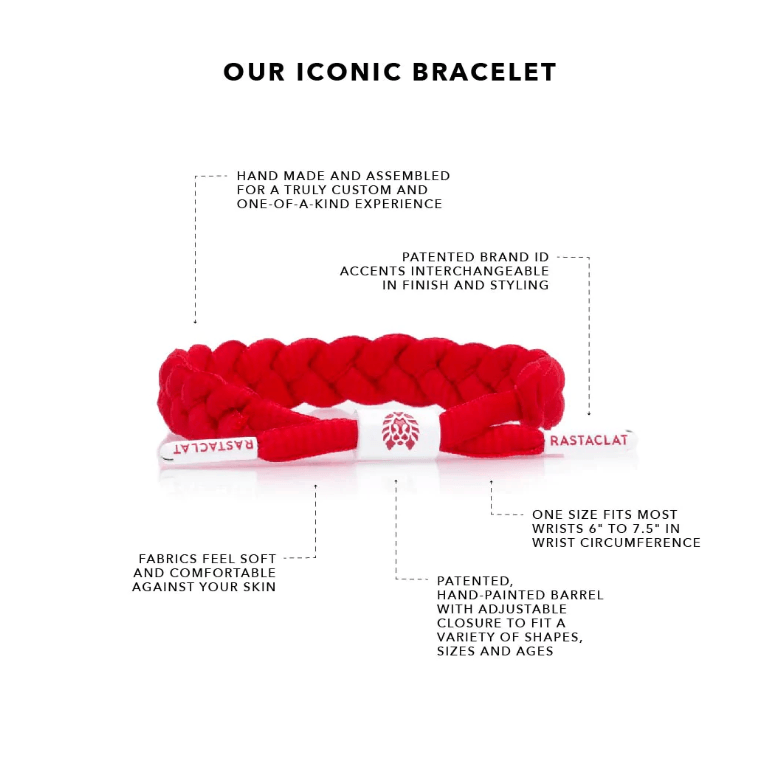 RASTACLAT FIRE RED BRACELET - Boutique Homies