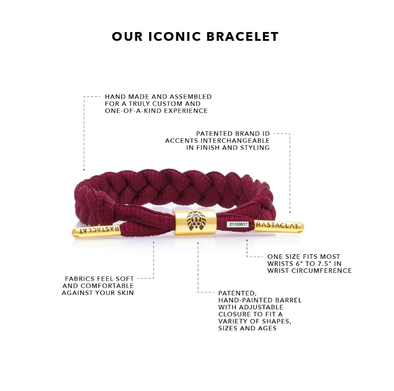 RASTACLAT MERLOT BRACELET - Boutique Homies