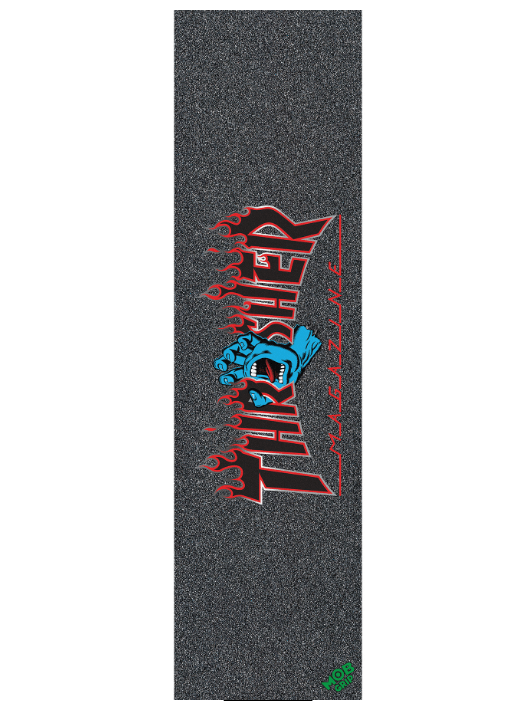 SANTA CRUZ MOB GRIP SHEET THRASHER X SC SCREAMING FLAME - Boutique Homies