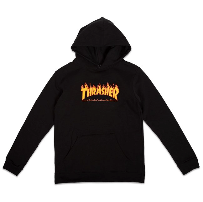 THRASHER Y FLAME HOOD - Boutique Homies
