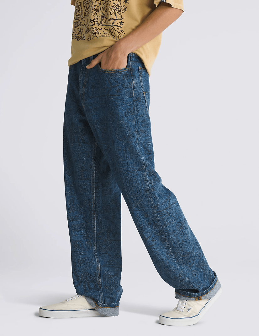 VANS M CHECK 5 PRINTED LOOSE DENIM PANT Boutique Homies